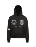 LE BLASON NOIR ZIPPED HOODIE